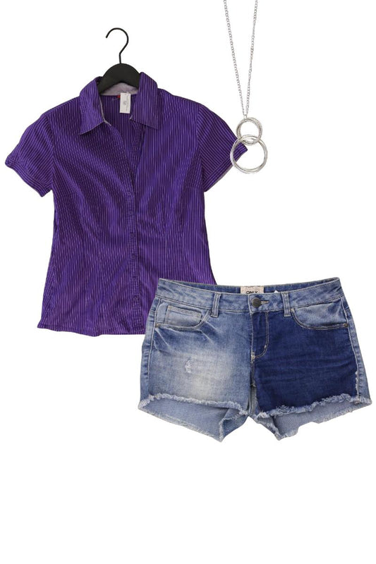 Second Hand Outfit Größe S mit s.Oliver Kurzarmbluse in Gr. 36 und Halskette