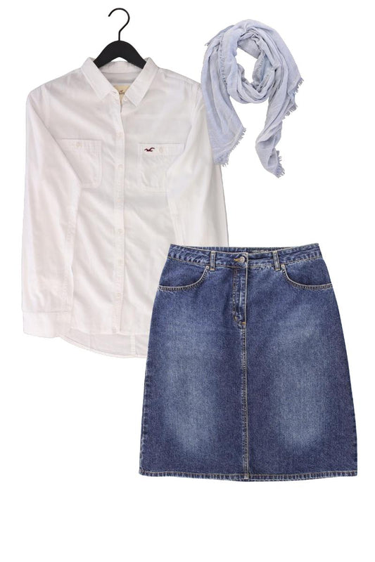 Second Hand Outfit Größe L mit Hollister Langarmbluse in Gr. L und Tuch