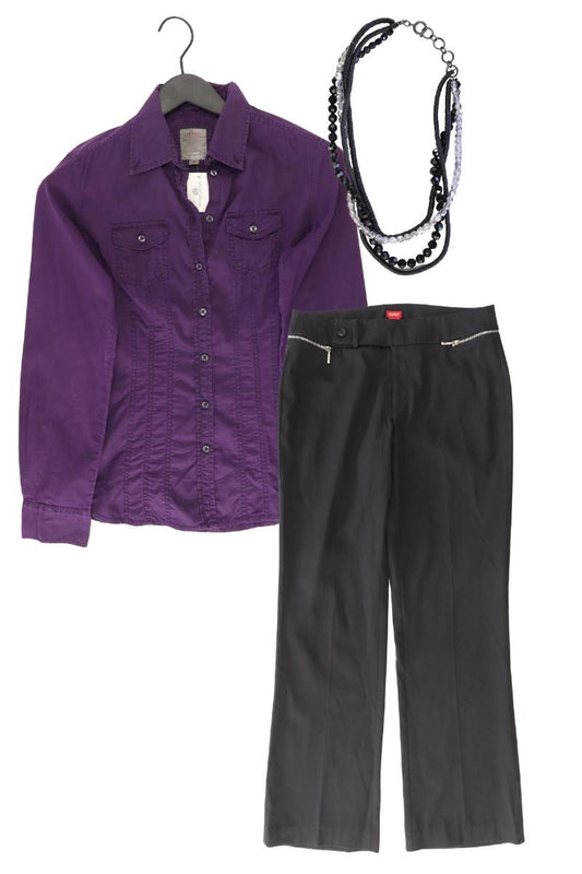 Second Hand Outfit Größe S mit s.Oliver Langarmbluse in Gr. 36 und Halskette