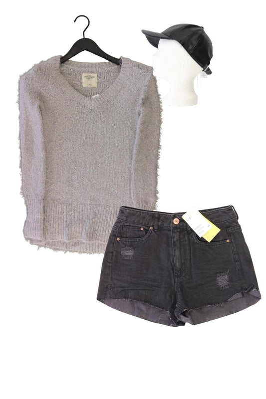 Second Hand Outfit Größe XS mit Abercrombie & Fitch Grobstrickpullover in Gr. XS