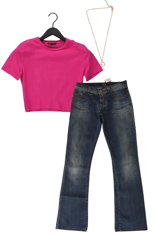 Second Hand Outfit Größe M mit Zara Cropped Shirt in Gr. M und Halskette