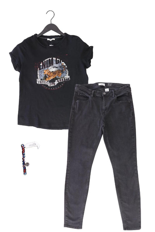 Second Hand Outfit Größe L mit Tom Tailor (Denim) Printshirt in Gr. L