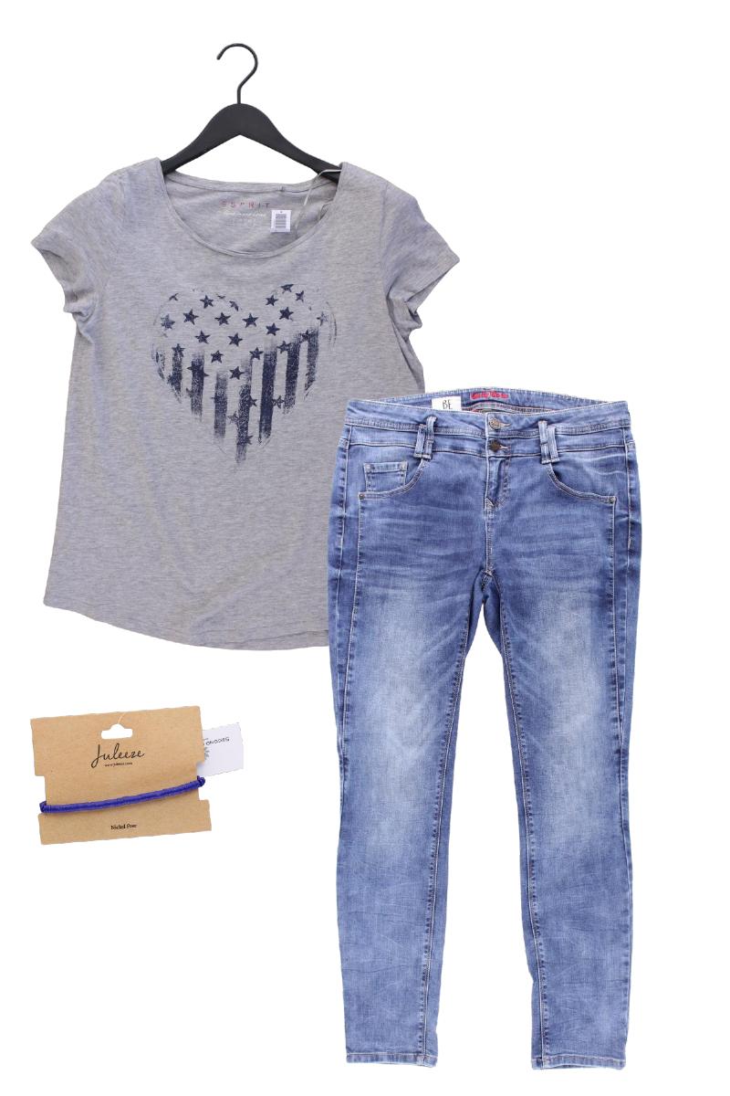 Second Hand Outfit Größe L mit Esprit Printshirt in Gr. L und Armband