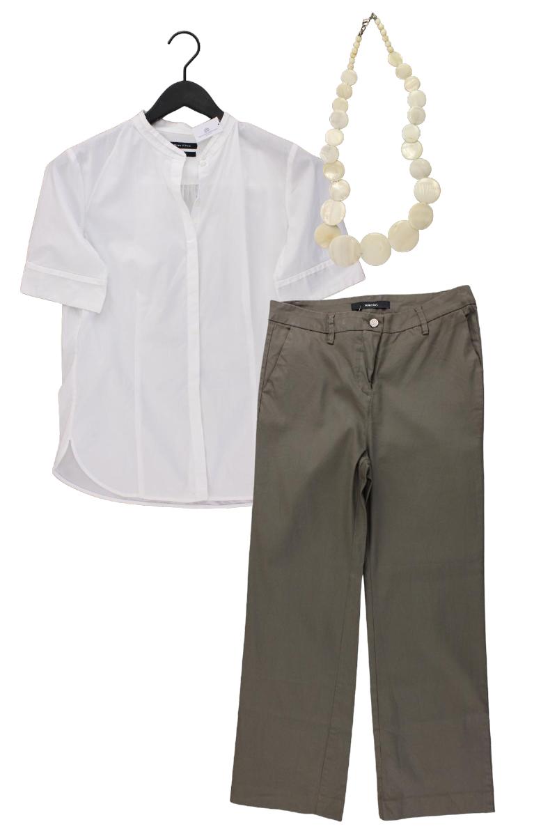 Second Hand Outfit Größe M mit Marc O'Polo Kurzarmbluse in Gr. 38 und Schmuck
