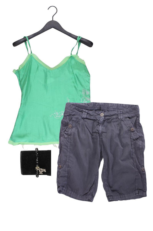 Second Hand Outfit Größe M mit Roxy Spaghetti-Top in Gr. UK 12 und Armband