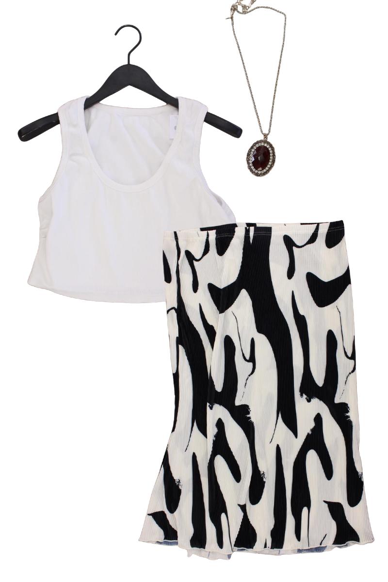 Second Hand Outfit Größe XXL mit Crop Top in Gr. 52, Stretchrock in Gr. XXL