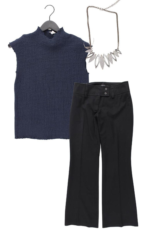 Second Hand Outfit Größe S mit s.Oliver Kurzarmbluse in Gr. 36 und Halskette