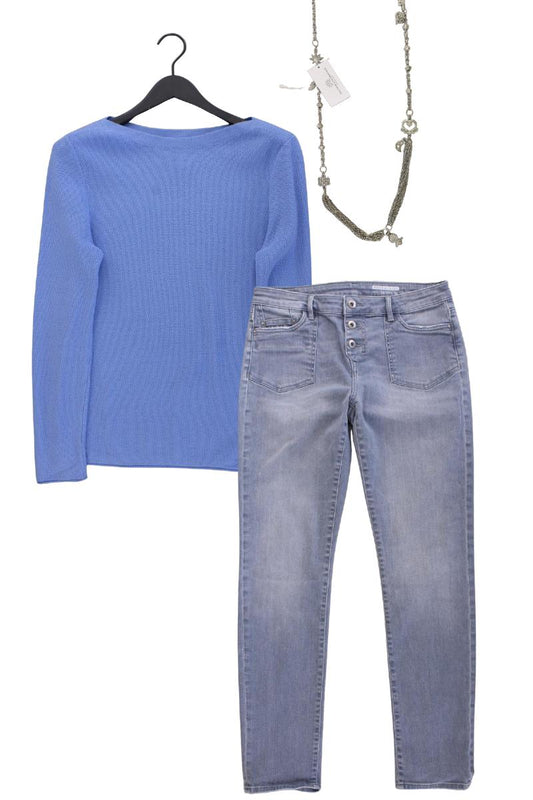 Second Hand Outfit Größe S mit Street One Feinstrickpullover in Gr. 36