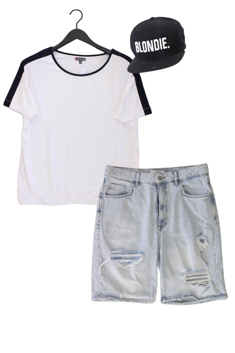 Second Hand Outfit Größe L mit Street One T-Shirt in Gr. 42 und Accessoire