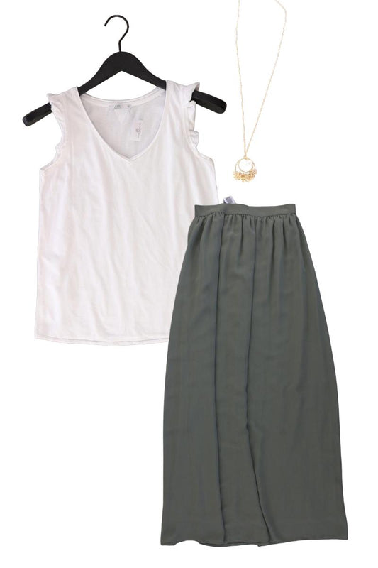 Second Hand Outfit Größe XS mit edc by Esprit Trägertop in Gr. XS und Halskette