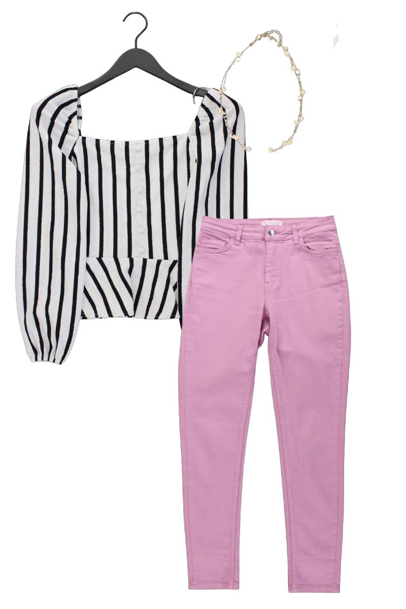 Second Hand Outfit Größe S mit Langarmbluse in Gr. S und Halskette