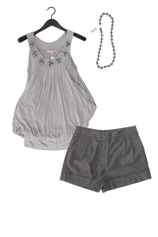 Second Hand Outfit Größe M mit Trägertop in Gr. M, H&M Shorts in Gr. 38