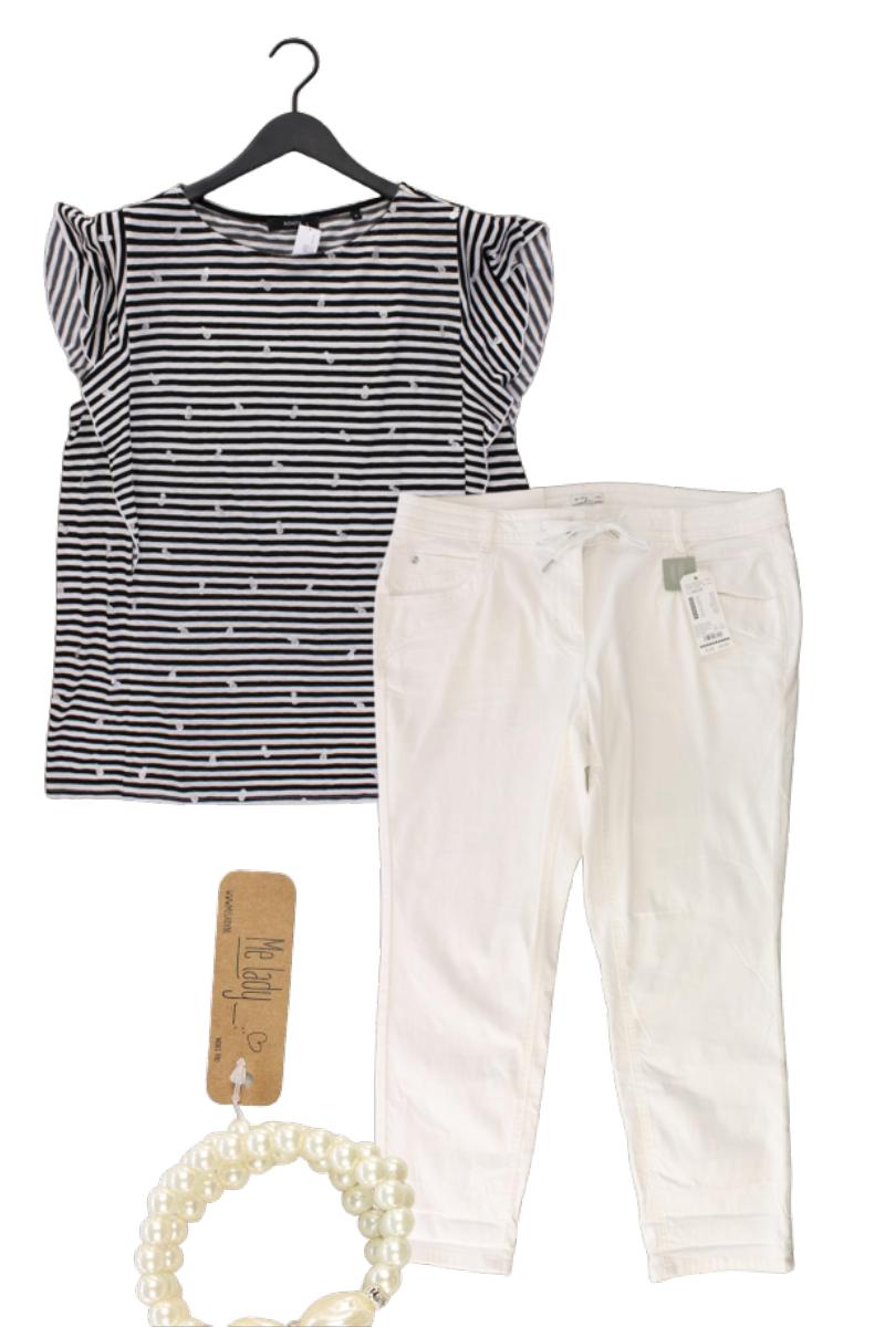 Second Hand Outfit Größe XL mit Bonita Ringelshirt in Gr. XL und Armband
