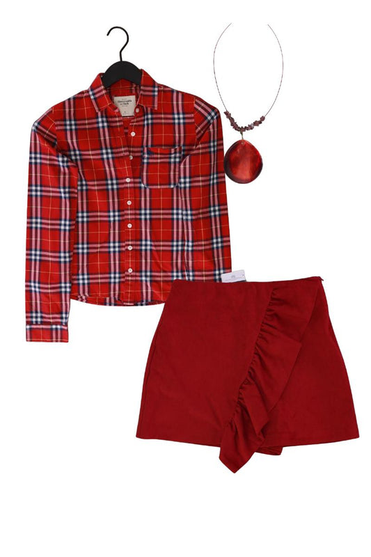 Second Hand Outfit Größe XS mit Abercrombie & Fitch Karobluse in Gr. XS