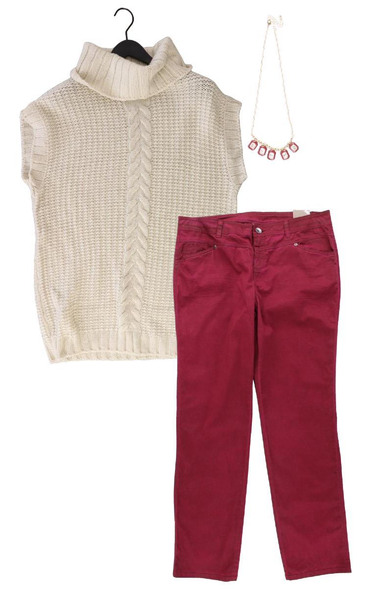 Second Hand Outfit Größe XL mit yest Grobstrickpullover in Gr. XL und Halskette