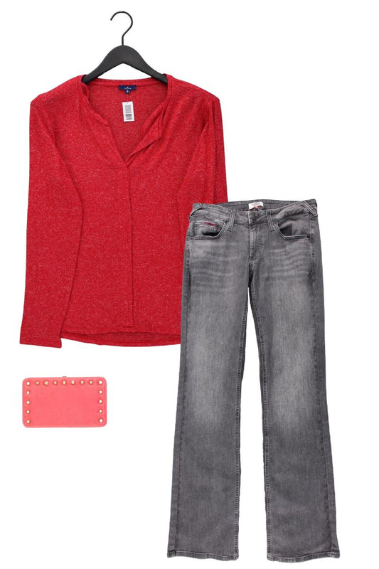 Second Hand Outfit Größe M mit Tom Tailor Shirt mit V-Ausschnitt in Gr. M