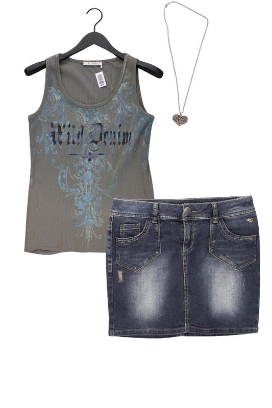 Second Hand Outfit Größe M mit Monari Trägertop in Gr. 40 und Halskette