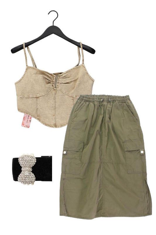 Second Hand Outfit Größe XL mit Crop Top in Gr. XL und Armband