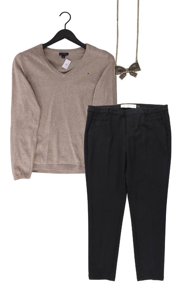 Second Hand Outfit Größe L mit Tommy Hilfiger Feinstrickpullover in Gr. L