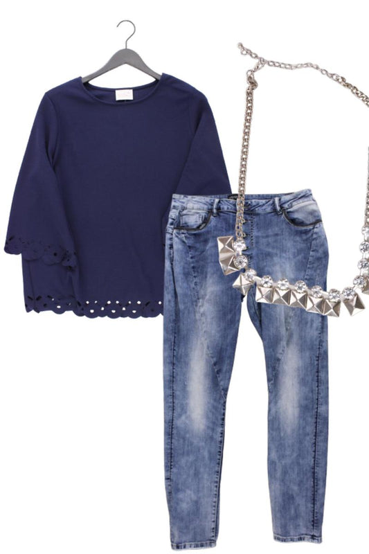 Second Hand Outfit Größe XL mit Nala Classic Bluse in Gr. 46 und Halskette