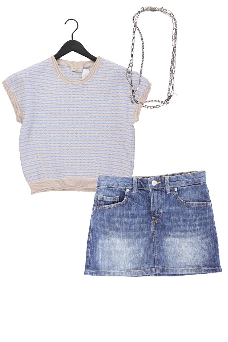 Second Hand Outfit Größe XS mit Free/Quent Strickshirt in Gr. XS und Halskette