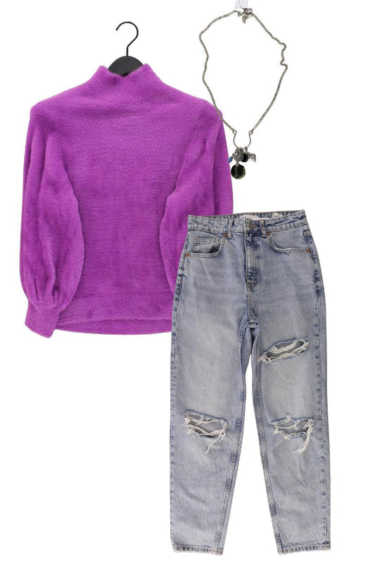 Second Hand Outfit Größe S mit Ted Baker Feinstrickpullover in Gr. 36