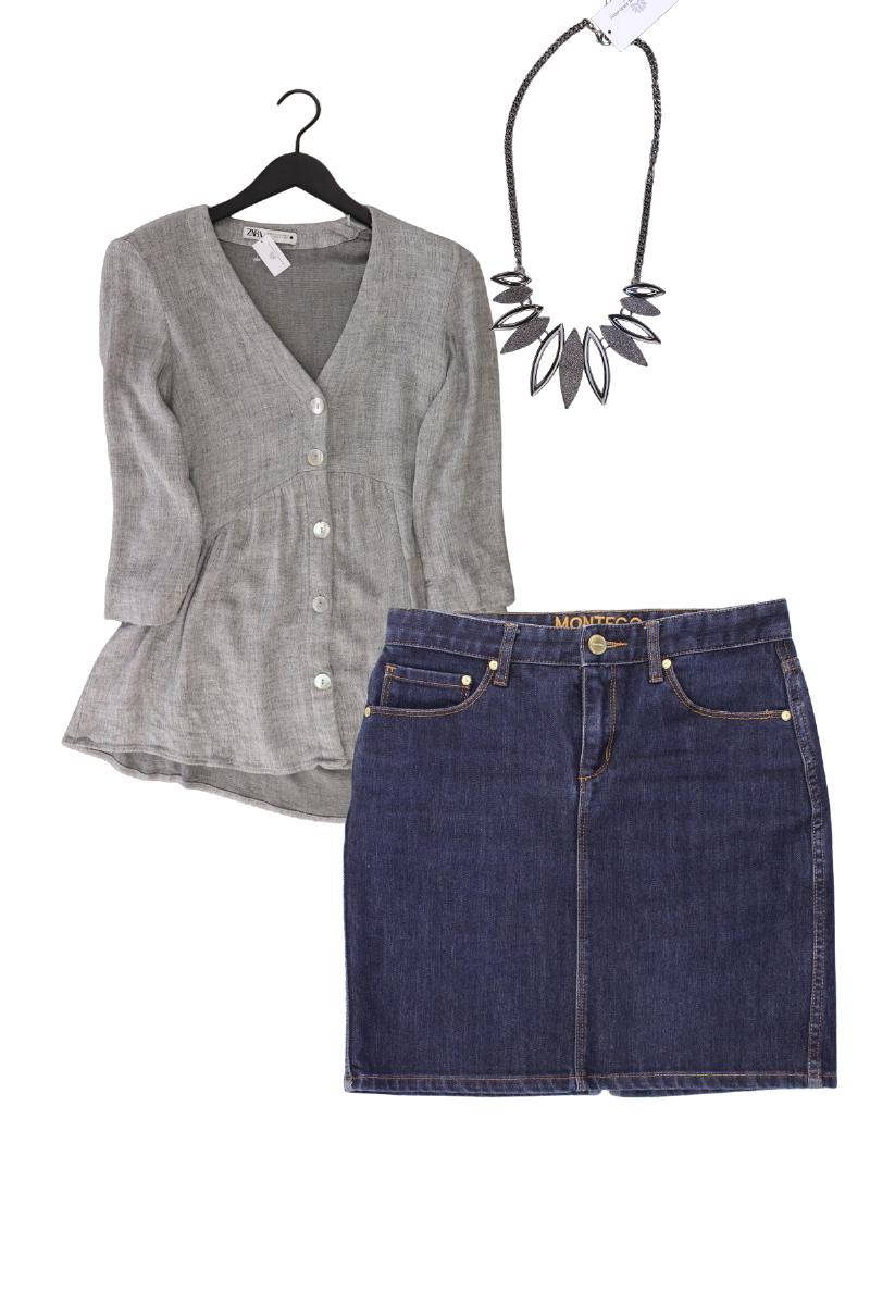 Second Hand Outfit Größe S mit Zara Regular Bluse in Gr. S und Halskette