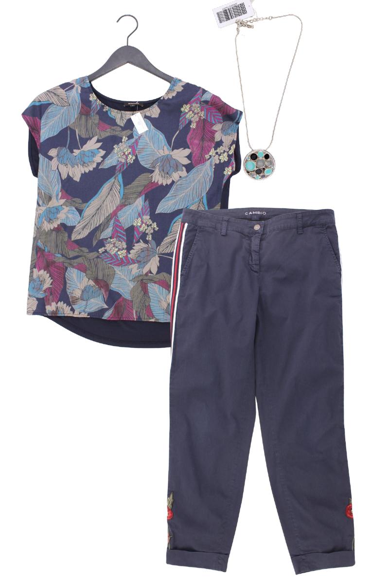 Second Hand Outfit Größe M mit More&More Kurzarmbluse in Gr. 38 und Halskette