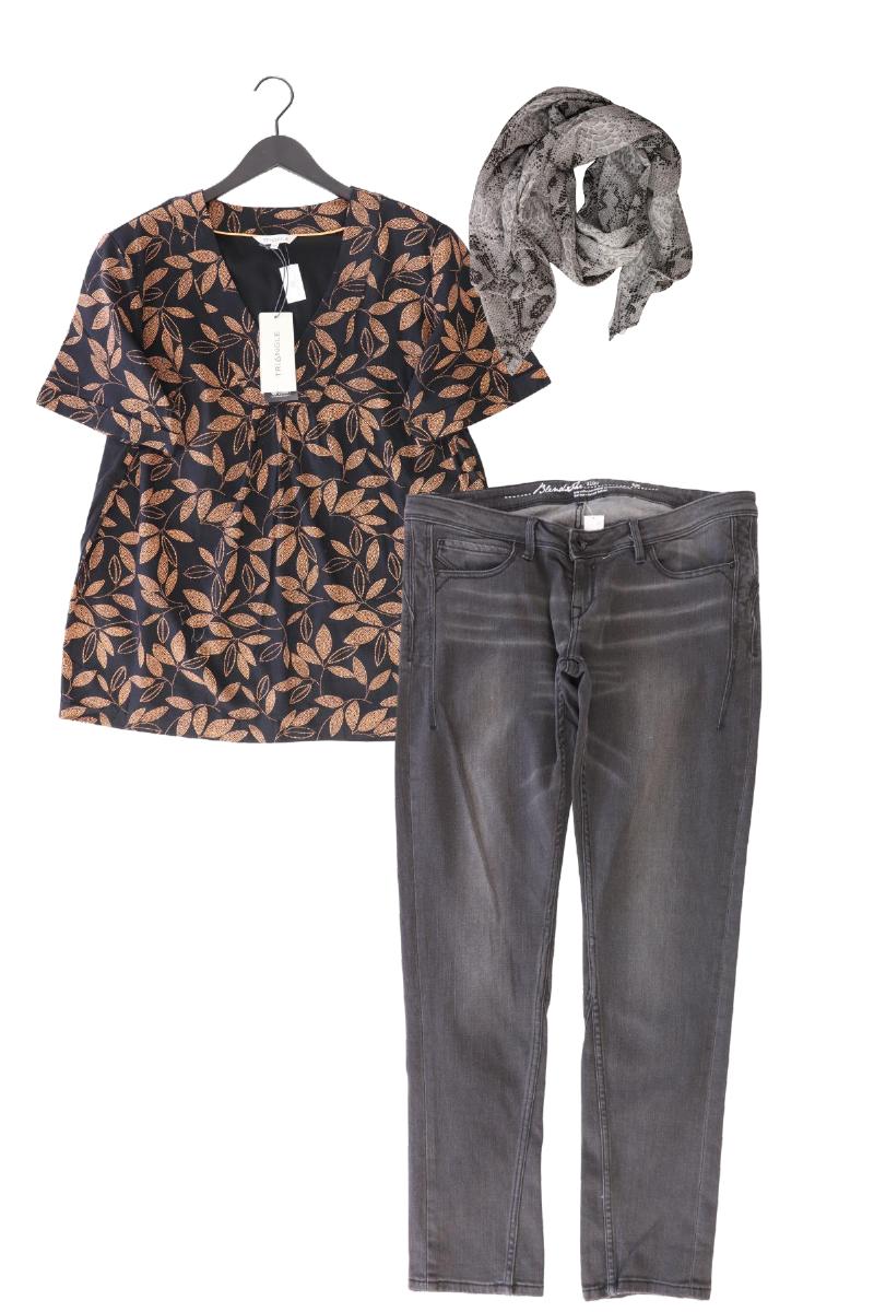 Second Hand Outfit Größe XXL, blendshe Skinny Jeans in Gr. W34/L32 und Tuch