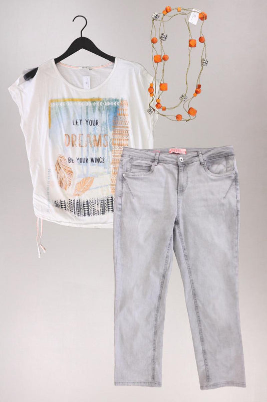 Second Hand Outfit Größe L mit Cecil Printshirt in Gr. L und Halskette