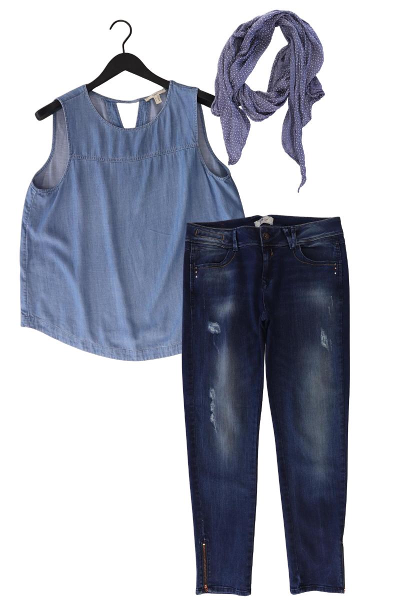 Second Hand Outfit Größe XXL mit Esprit Ärmellose Bluse in Gr. XXL und Tuch