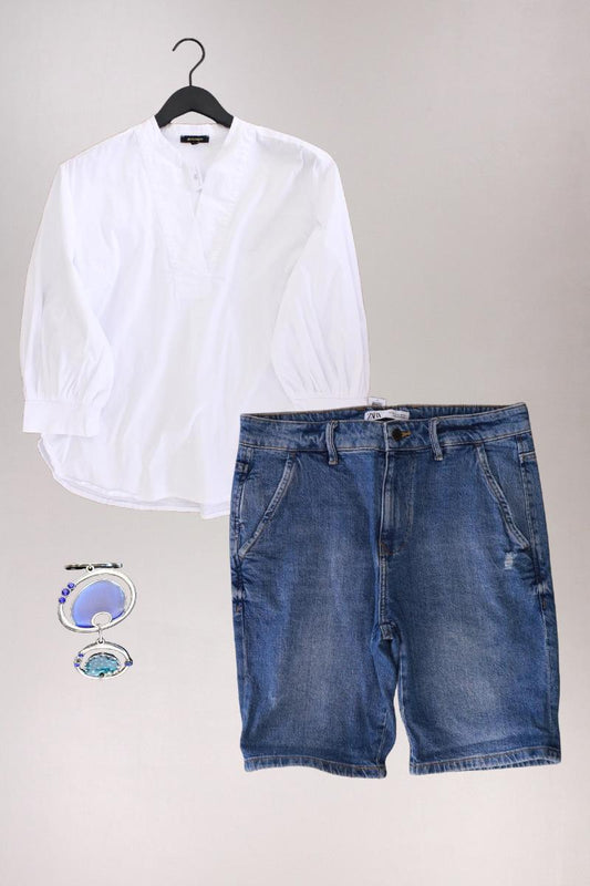 Second Hand Outfit Größe L mit More&More Classic Bluse in Gr. 42 und Armband
