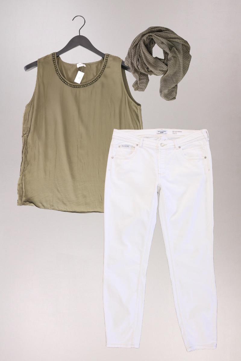 Second Hand Outfit Größe L mit Gerry Weber Ärmellose Bluse in Gr. L und Tuch