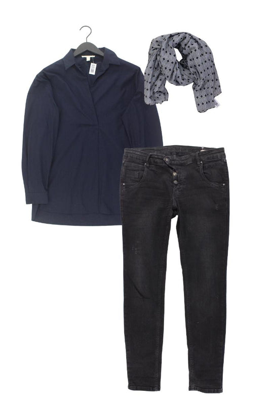 Second Hand Outfit Größe L mit Esprit Langarmbluse in Gr. L und Tuch
