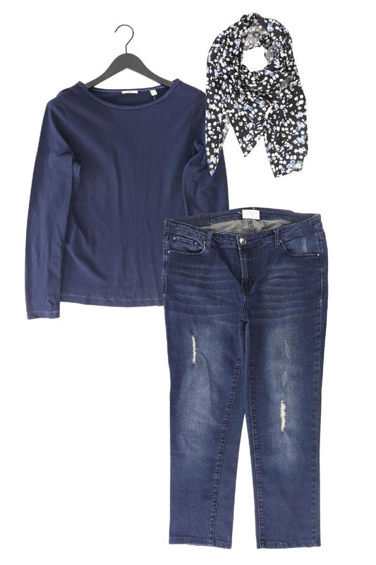 Second Hand Outfit Größe L mit Esprit Longsleeve-Shirt in Gr. L und Tuch