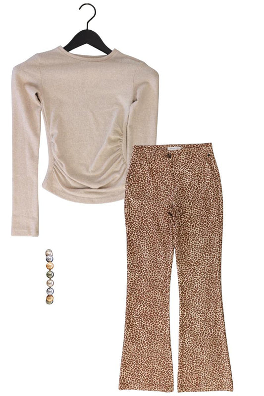 Second Hand Outfit Größe XS mit Pull&Bear Longsleeve-Shirt in Gr. XS und Armband