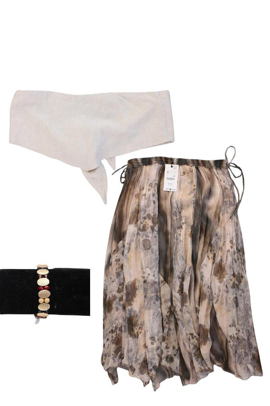 Second Hand Outfit Größe XL mit 4th Reckless Bandeautop in Gr. 44 und Armband