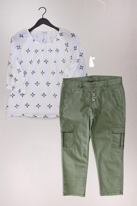 Second Hand Outfit Größe L mit Zabaione Classic Bluse in Gr. L und Halskette