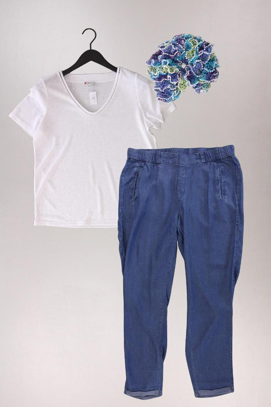 Second Hand Outfit Größe M mit Street One T-Shirt in Gr. 38, Stoffhose in Gr. M
