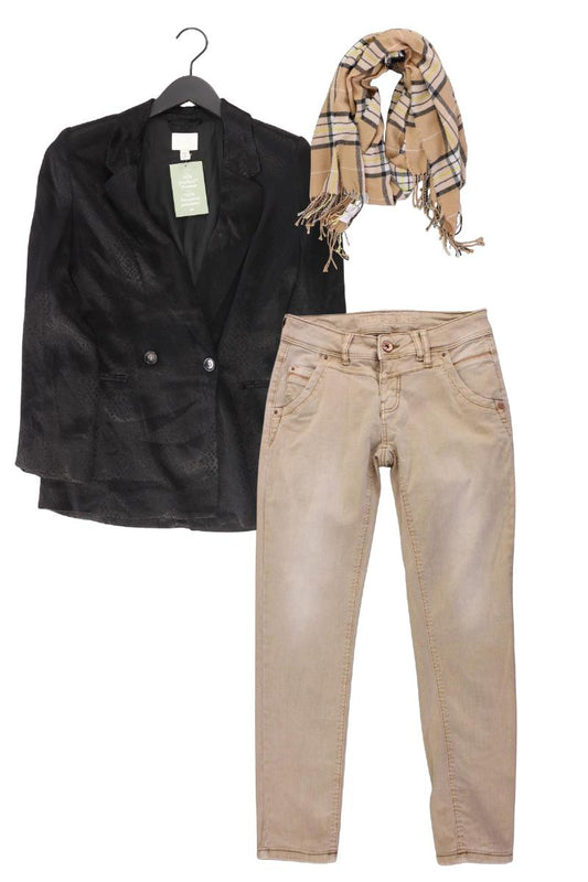 Second Hand Outfit Größe XS mit Longblazer in Gr. XS und Schal