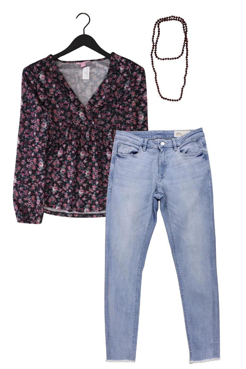 Second Hand Outfit Größe S mit edc by Esprit Langarmbluse in Gr. S und Halskette
