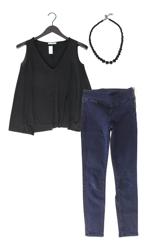 Second Hand Outfit Größe M mit Zara Trägertop in Gr. M und Halskette