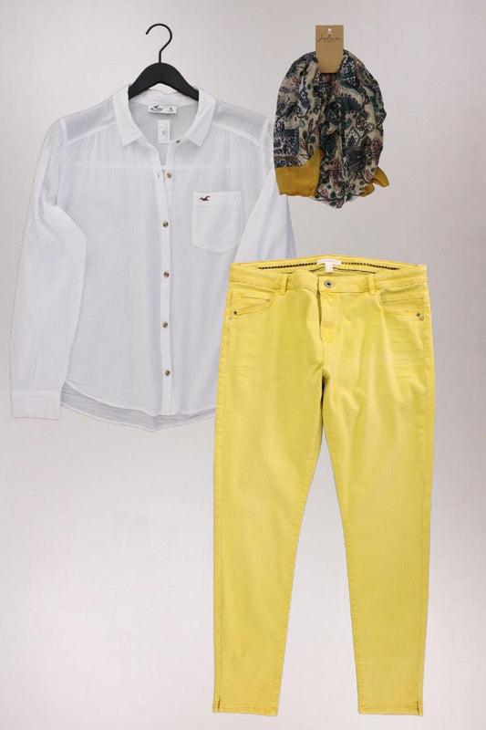 Second Hand Outfit Größe XL mit Hollister Langarmbluse in Gr. XL und Tuch