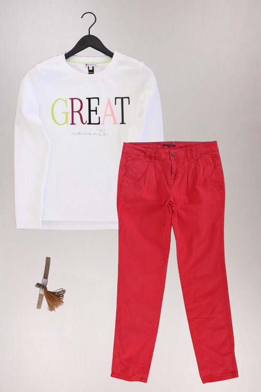 Second Hand Outfit Größe M mit Street One Langarmpullover in Gr. 38 und Armband