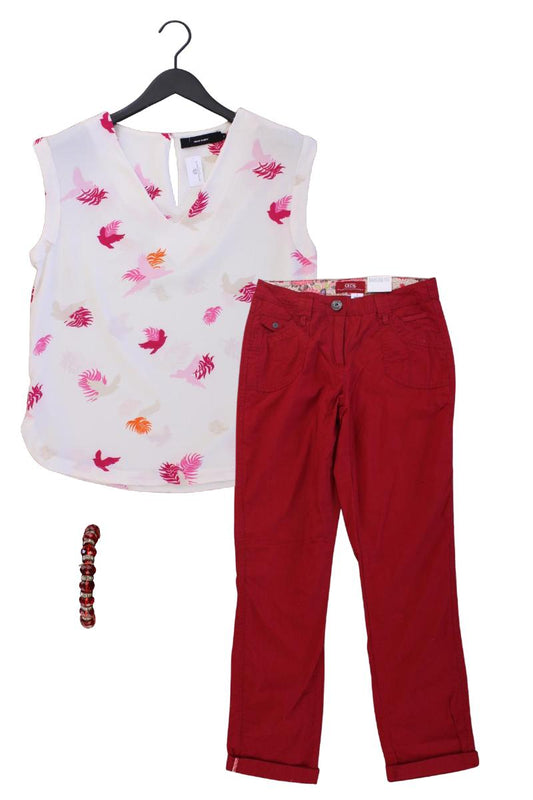 Second Hand Outfit Größe S mit Kurzarmbluse in Gr. S, Cecil Hose in Gr. W27/L32