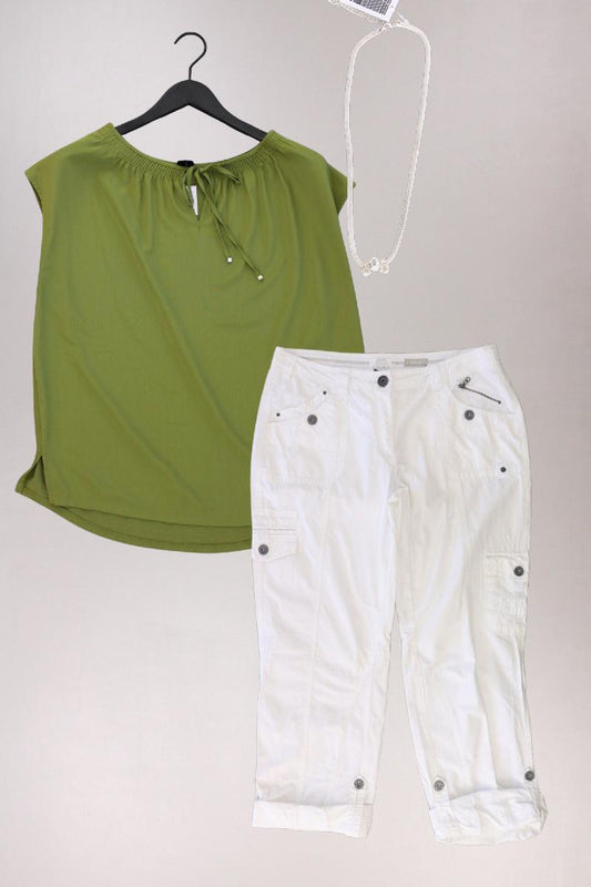 Second Hand Outfit Größe L mit s.Oliver Black Label Kurzarmbluse in Gr. 42