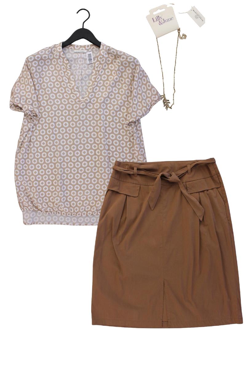 Second Hand Outfit Größe XL mit Eterna Kurzarmbluse in Gr. 46 und Halskette
