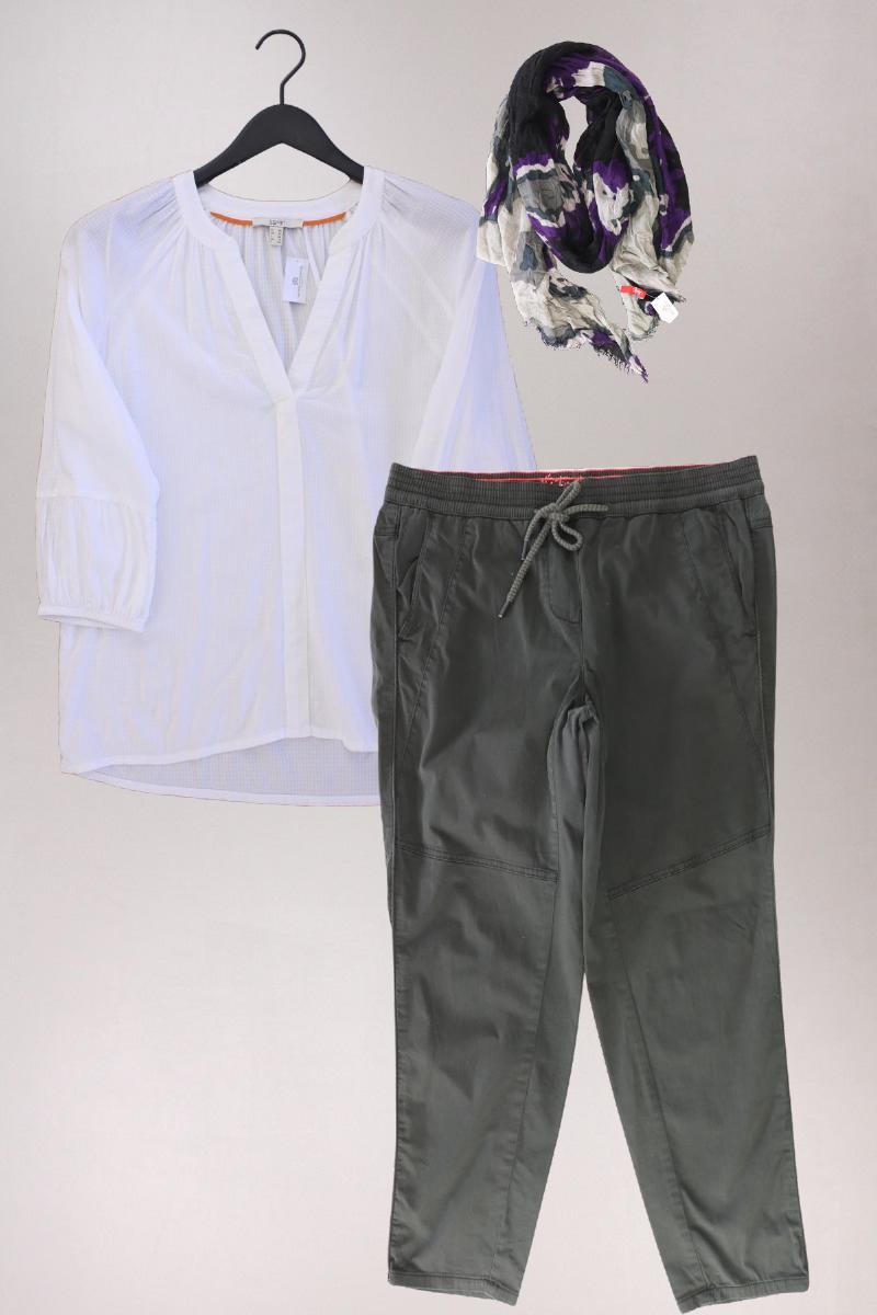 Second Hand Outfit Größe S mit Esprit Oversize-Bluse in Gr. 36 und Tuch