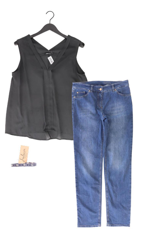 Second Hand Outfit Größe L mit ginatricot Ärmellose Bluse in Gr. 42 und Armband