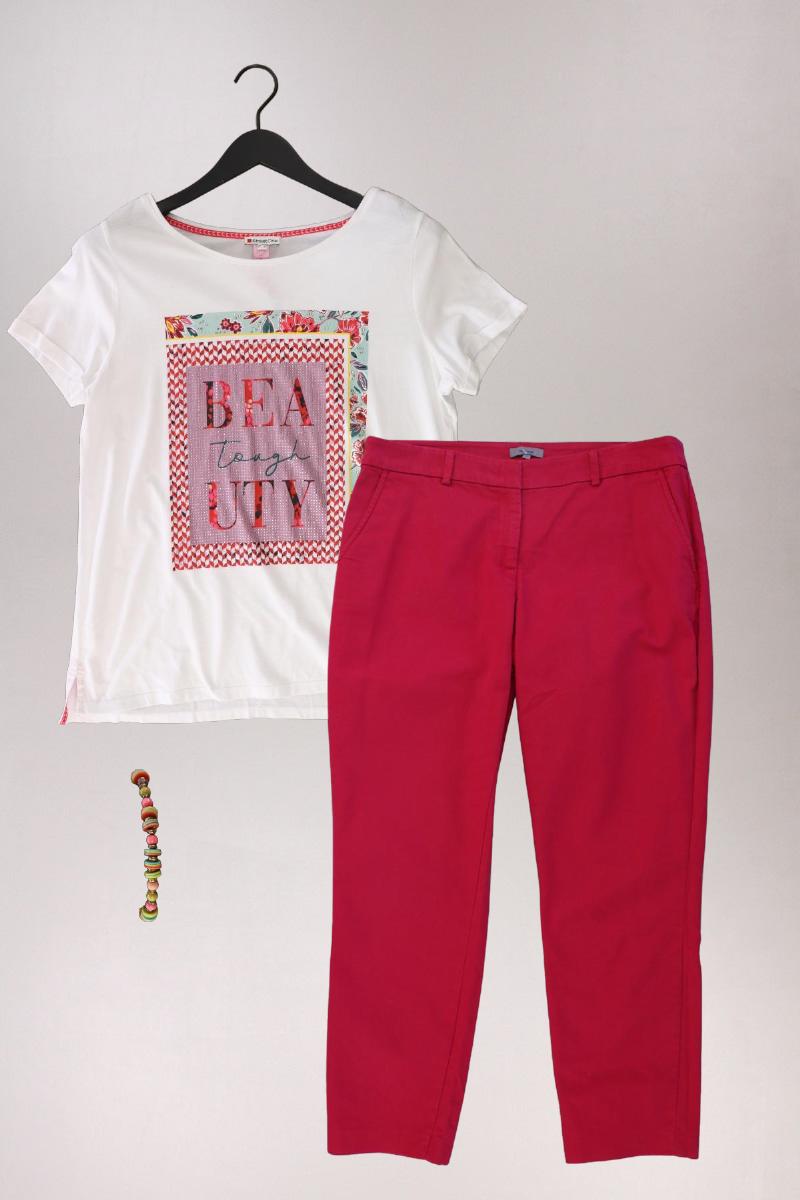 Second Hand Outfit Größe M mit Street One Printshirt in Gr. 40 und Armband